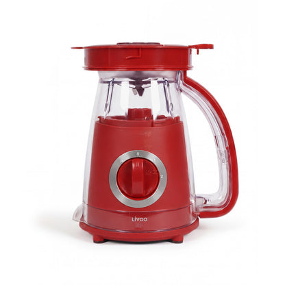 Blender 1,5 L rangement compact Livoo – rouge