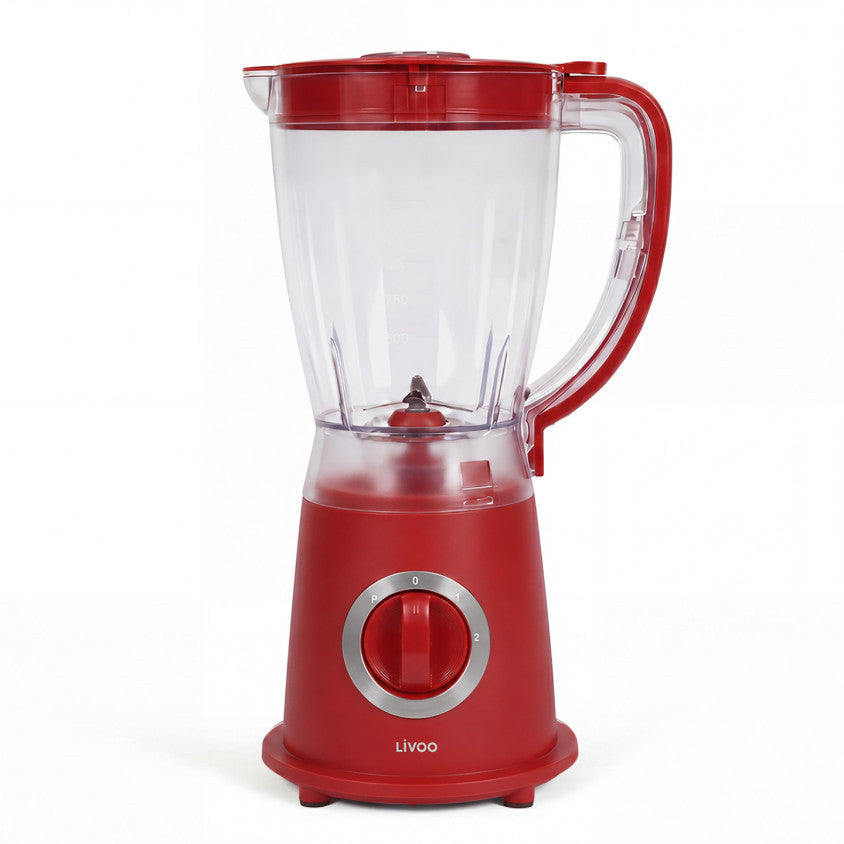Blender 1,5 L rangement compact Livoo – rouge