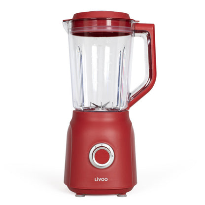 Blender 1,5 L Livoo – rouge chili et transparent