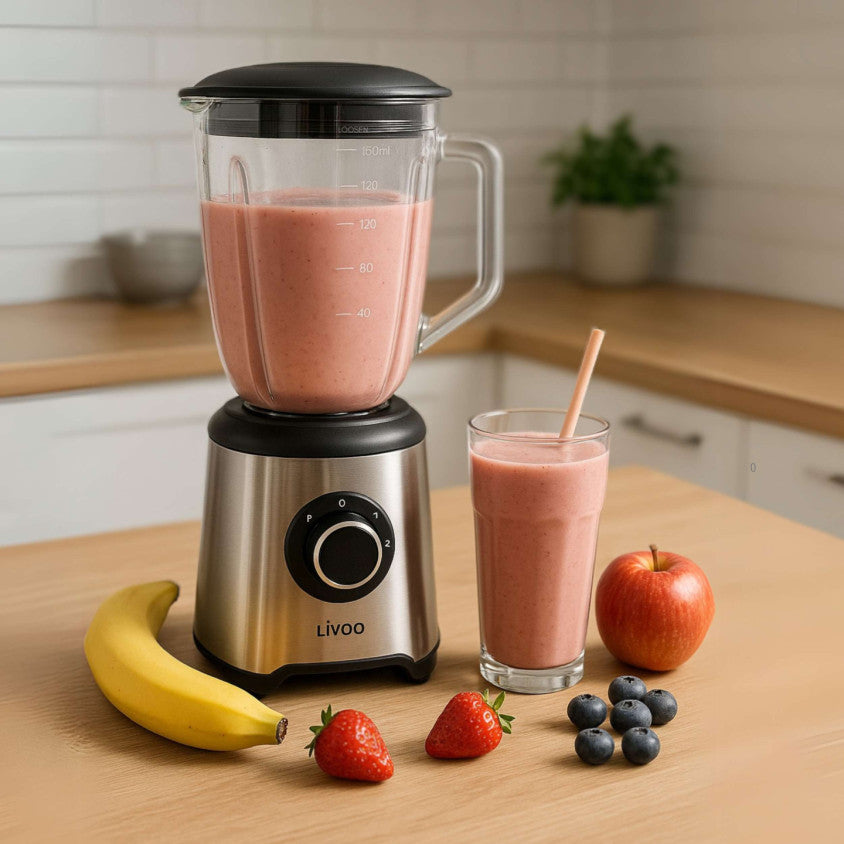 Blender 1,5 L Livoo – argent et noir