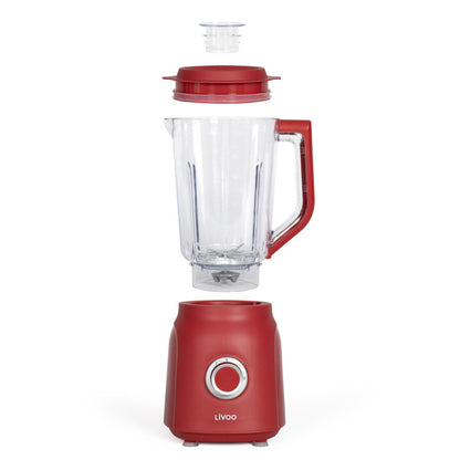 Blender 1,5 L Livoo – rouge chili et transparent