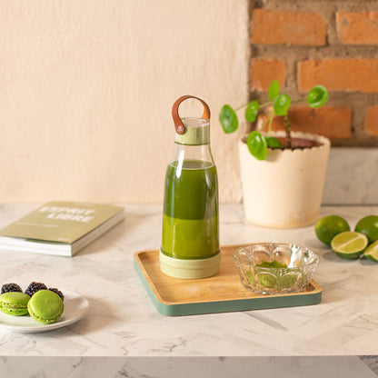 Blender portable Livoo – matcha et transparent, 1500mAh, 300 ml (réf. DOP241M)