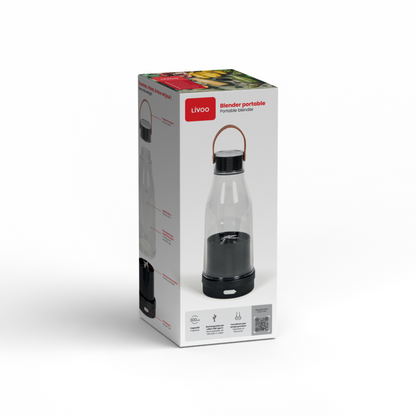 Blender portable Livoo – noir et transparent