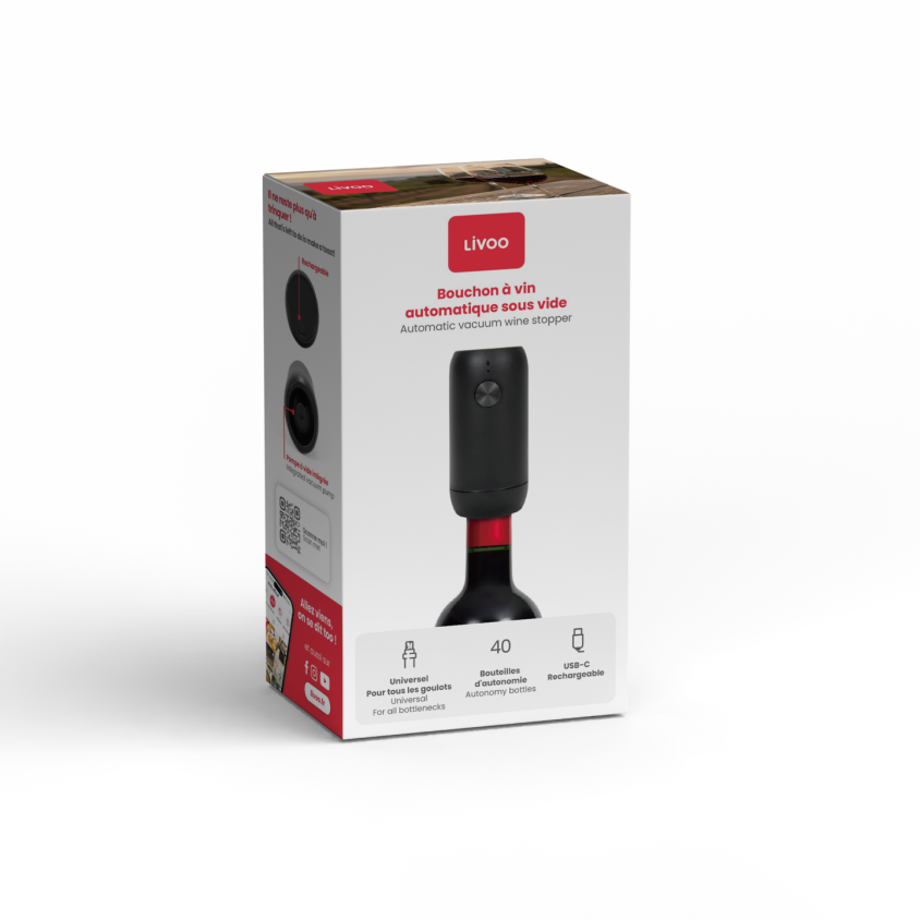 Bouchon à vin automatique sous vide Livoo