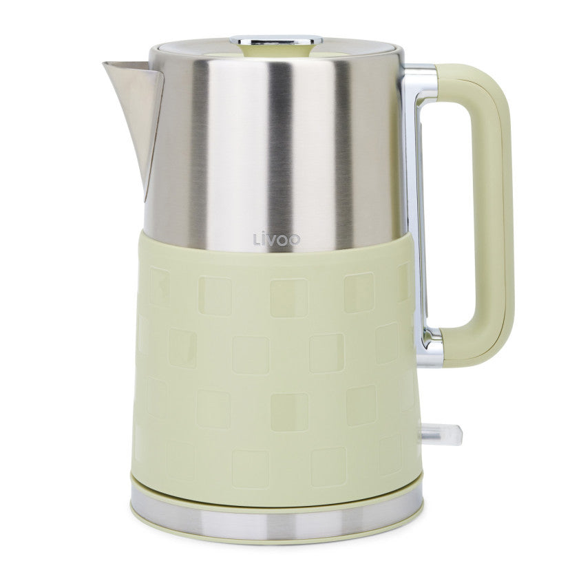 Bouilloire en acier inoxydable 1,7 L Livoo – matcha et gris