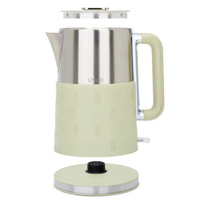 Bouilloire en acier inoxydable 1,7 L Livoo – matcha et gris