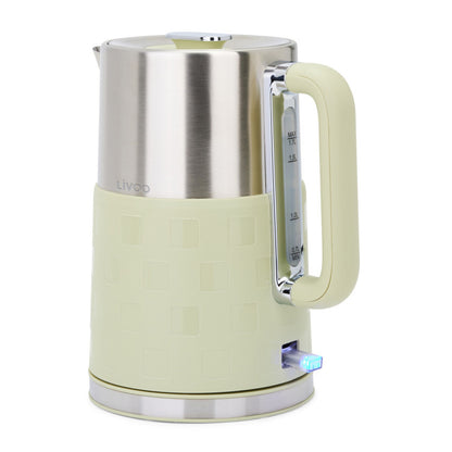 Bouilloire en acier inoxydable 1,7 L Livoo – matcha et gris