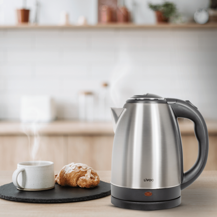Bouilloire en acier inoxydable 1,8 L Livoo