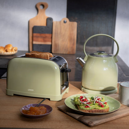 Bouilloire rétro 1,5 L Livoo – matcha