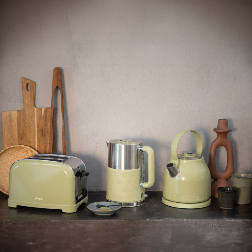 Bouilloire rétro 1,5 L Livoo – matcha