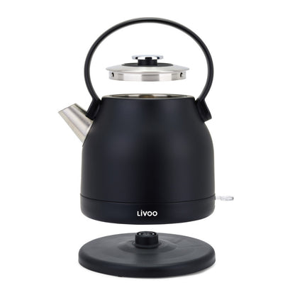 Bouilloire rétro 1,5 L Livoo – noir