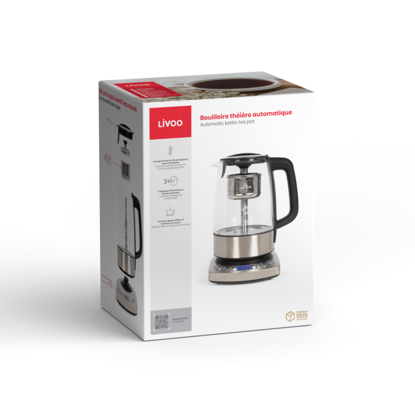 Bouilloire théière automatique 1,7 L Livoo