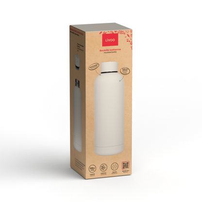 Bouteille isotherme 500 ml Livoo – crème
