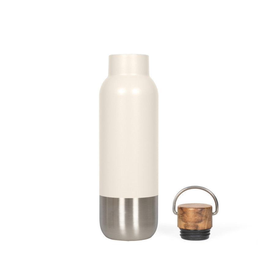 Bouteille isotherme recyclé 650 ml Livoo – crème