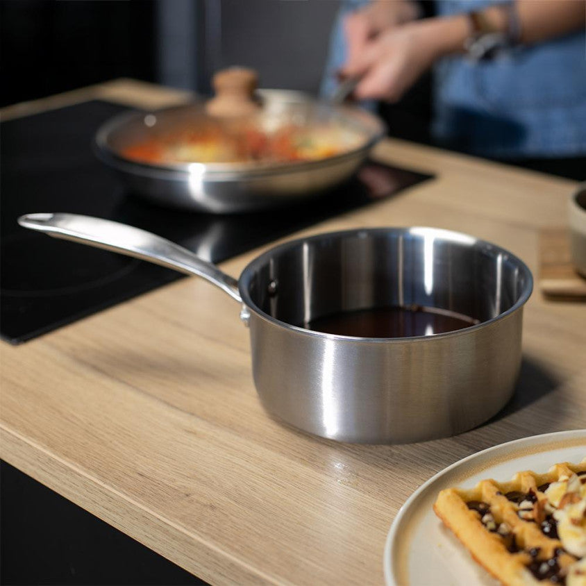 Brigade - Casserole en acier inoxydable 18 cm Livoo