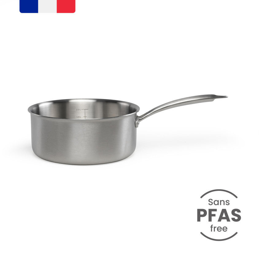 Brigade - Casserole en acier inoxydable 20 cm Livoo
