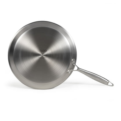 Brigade - Crêpière en acier inoxydable 28 cm Livoo
