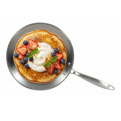 Brigade - Crêpière en acier inoxydable 28 cm Livoo