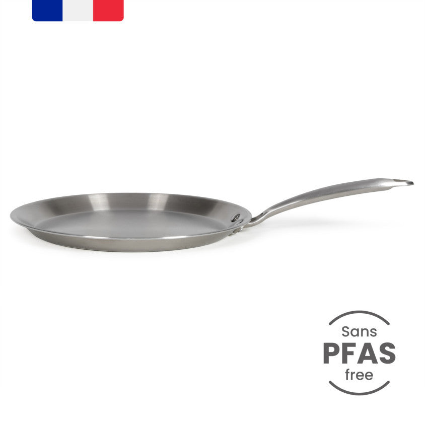 Brigade - Crêpière en acier inoxydable 28 cm Livoo