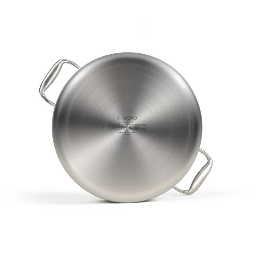 Brigade - Faitout en acier inoxydable 24 cm Livoo