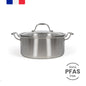 Brigade - Faitout en acier inoxydable 24 cm Livoo