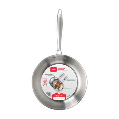 Brigade - Poêle en acier inoxydable 24 cm Livoo