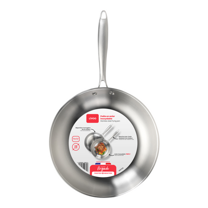 Brigade - Poêle en acier inoxydable 28 cm Livoo