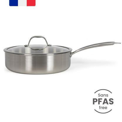 Brigade - Sauteuse en acier inoxydable 28 cm Livoo