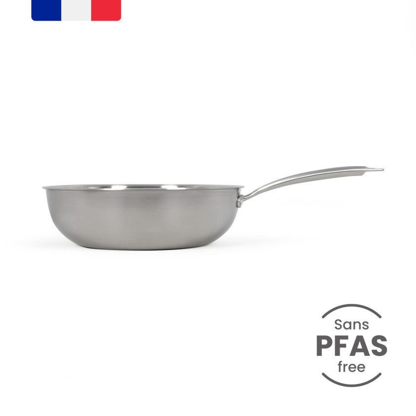 Brigade - Wok en acier inoxydable 28 cm Livoo