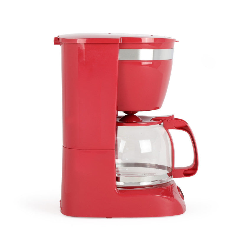 Cafetière électrique Livoo – rouge chili, 800 W, 1,25 L
