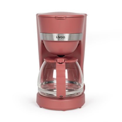 Cafetière électrique Livoo – rouge chili, 750 W, 1,25 L