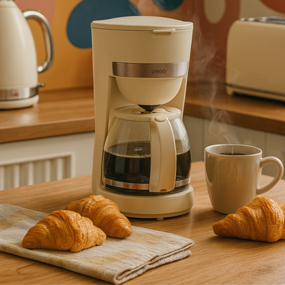 Cafetière électrique Livoo – blanc cassé