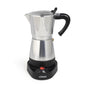 Cafetière italienne électrique Livoo – argent et noir