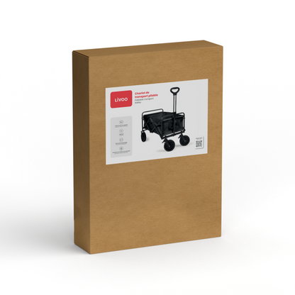 Chariot de transport pliable Livoo – noir