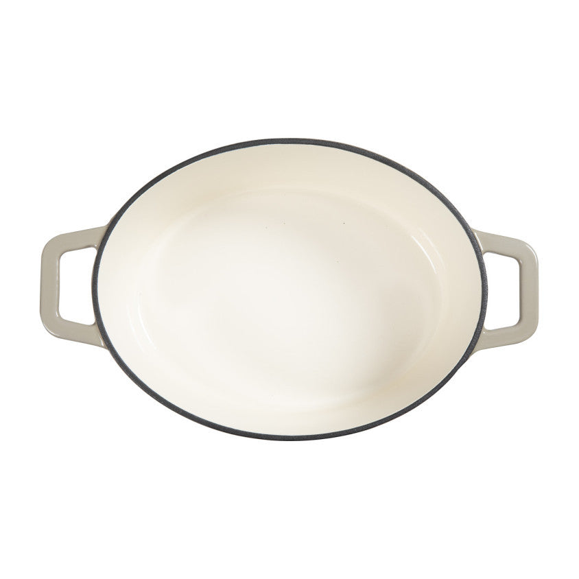 Cocotte ovale en fonte Livoo – gris