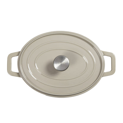 Cocotte ovale en fonte Livoo – gris