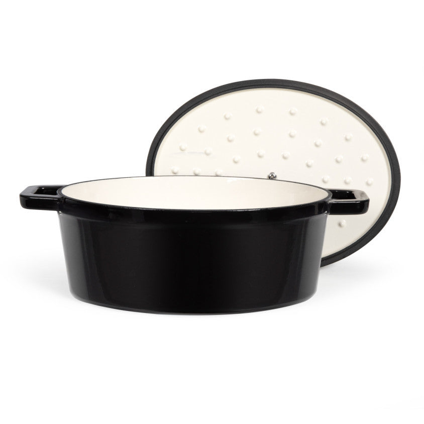 Cocotte ovale en fonte Livoo – noir