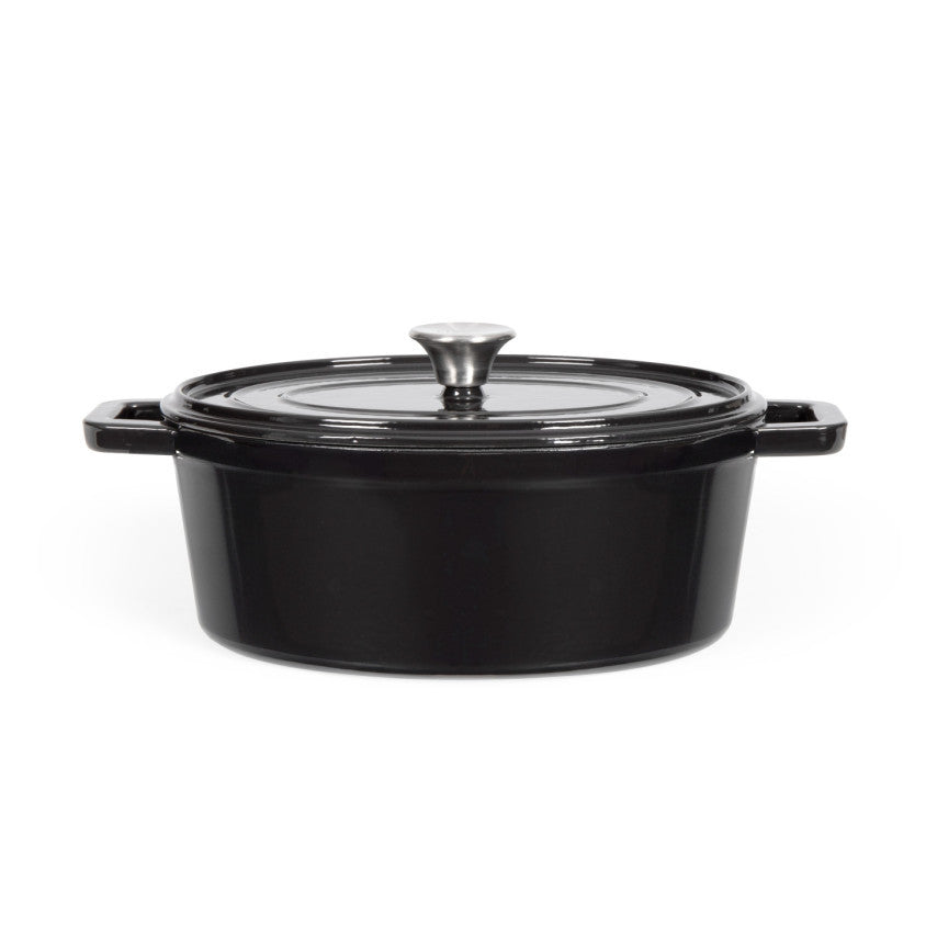 Cocotte ovale en fonte Livoo – noir