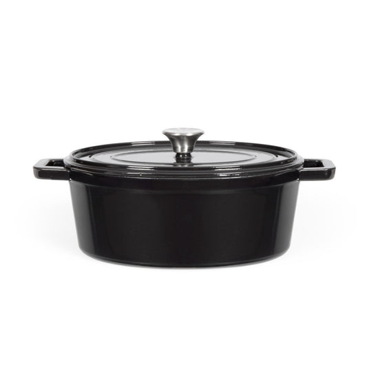 Cocotte ovale en fonte Livoo – noir