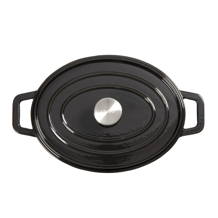 Cocotte ovale en fonte Livoo – noir