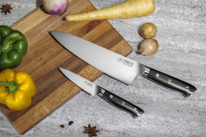 Coffret Fukito Ebène X50 – 2 couteaux : chef 21 cm + office 9 cm