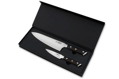Coffret Fukito Ebène X50 – 2 couteaux : chef 21 cm + office 9 cm