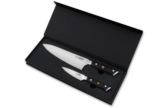 Coffret Fukito Ebène X50 – 2 couteaux : chef 21 cm + office 9 cm