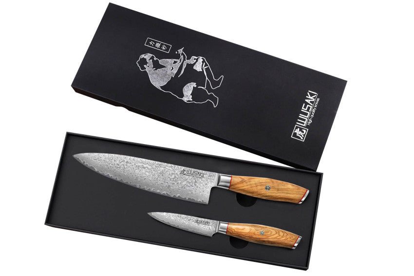 Coffret Wusaki Fujiko 10CR – 2 couteaux : chef 20 cm + office 9 cm