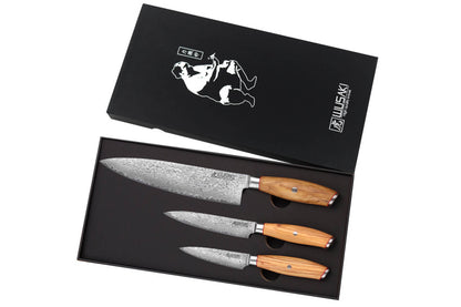 Coffret Wusaki Fujiko 10CR – 3 couteaux : chef 20 cm + universel 12 cm + office 9 cm