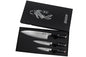 Coffret Wusaki Fujiko Black 10CR – 3 couteaux : chef 20 cm + universel 12 cm + office 9 cm