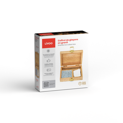 Coffret de glaçons en granit Livoo