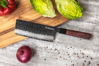 Couteau à légumes Nakiri 17 cm Sayuto Séquoia San Mai