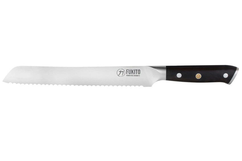 Couteau à pain 23 cm Fukito Ebène X50