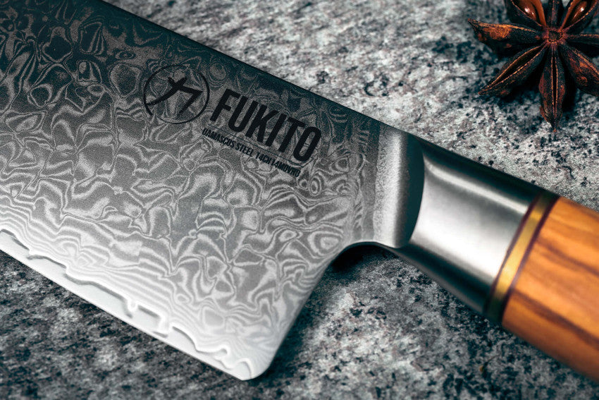 Couteau de chef 21 cm Fukito Olive Damas 14Cr